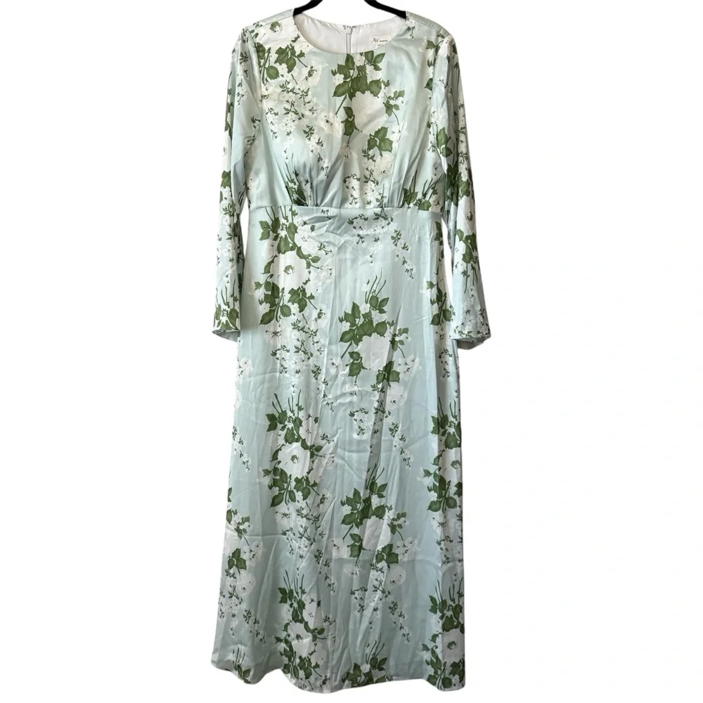 AW‎ Bridal Sz 14 Ginevra Mottled Moss Green Dress